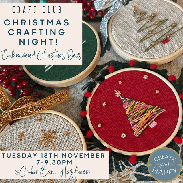 Christmas Craft Embroidery Hoops